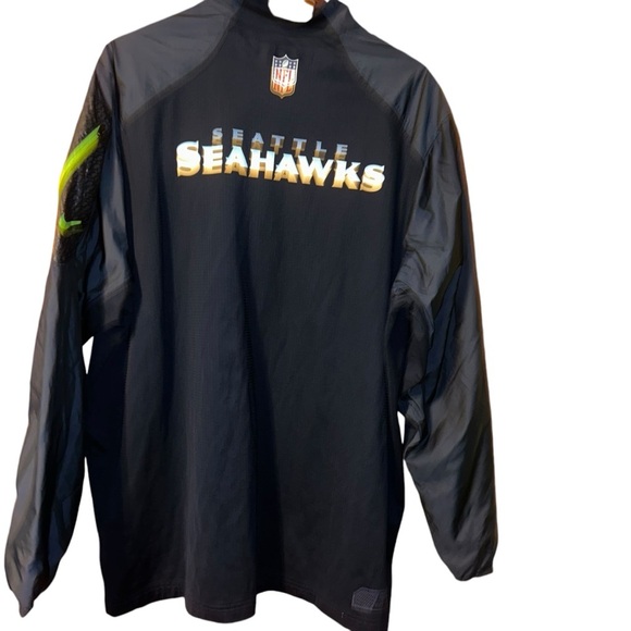 Men nike seattle seahawks on field navy pullover jacket XXL 2X - Picture 2 of 6